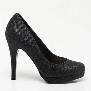 Le Chateau Sparkly Glitter Black Heels Size 9